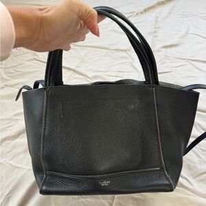 Botkier Black Leather Purse with zipper accents